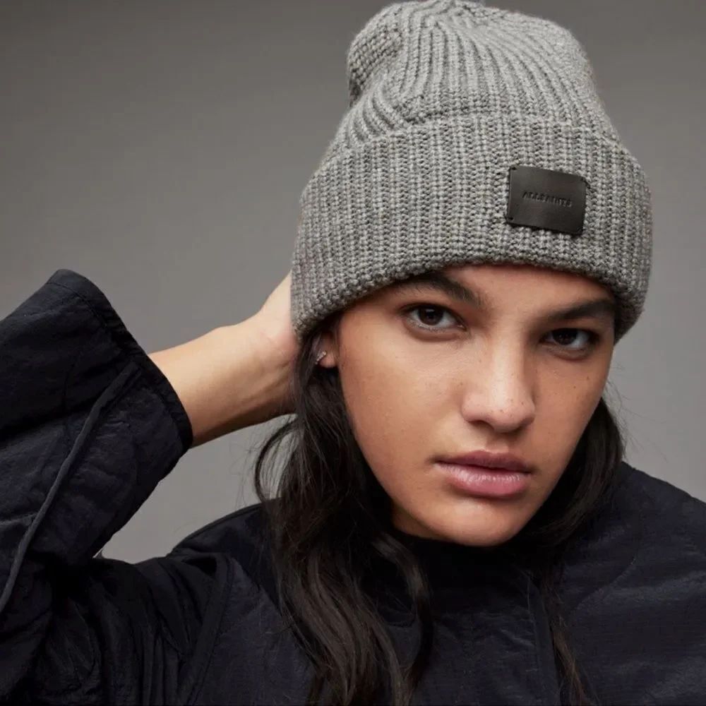 ALL SAINTS Traveling Ribbed Beanie nwt